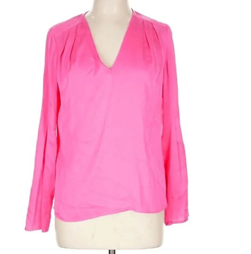 Trina Turk Pink Long Sleeve Blouse- Size L
